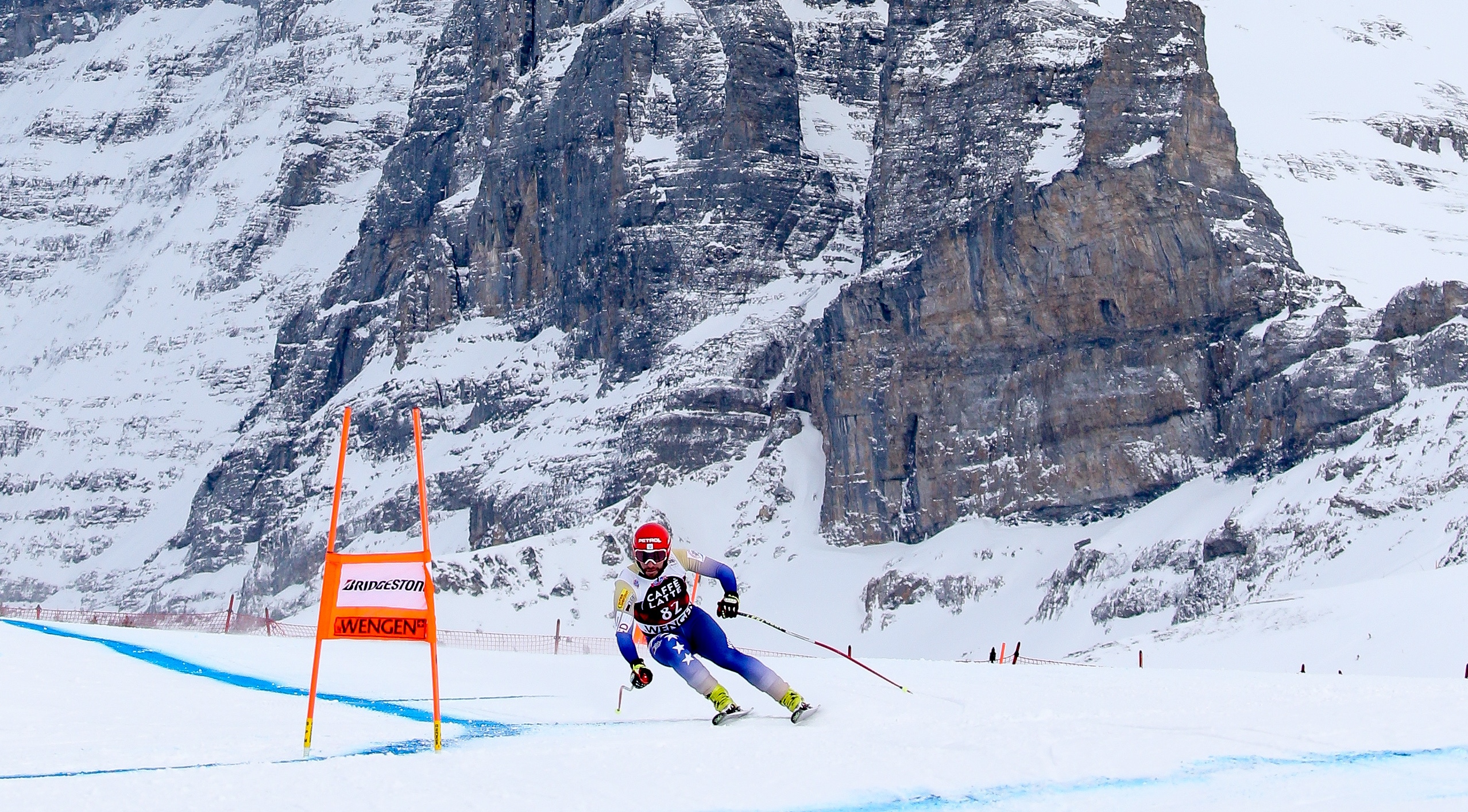WENGEN,SWITZERLAND,10.JAN.18 - ALPINE SKIING - FIS World Cup, Downhill Training, Men. Image Shows Albin Tahiri (KOS). Photo: GEPA Pictures/ Mario Kneisl